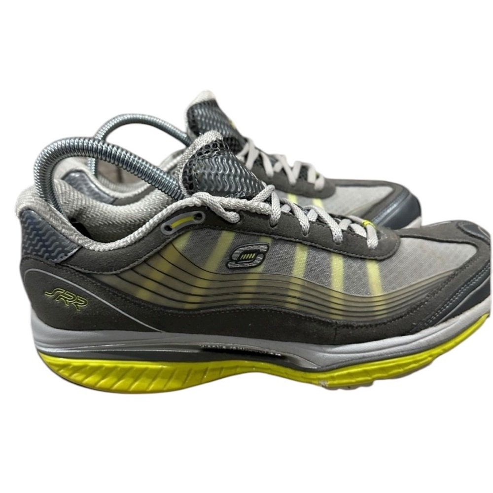 Skechers Shape Ups Resistance Gray Chunky Heel Sneakers for Women, Size 10.